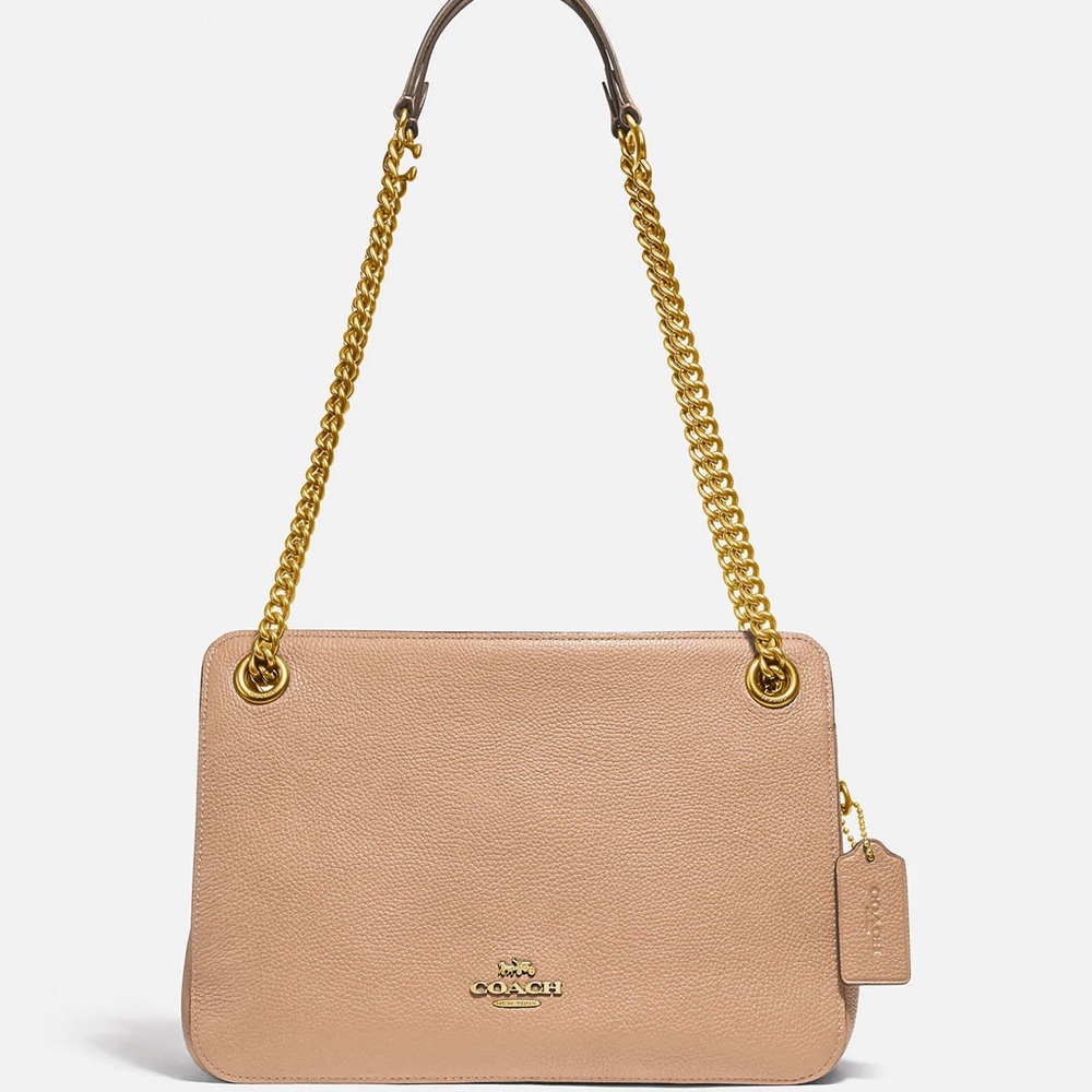Coach Bryant Convertible Carryall like new tan gold handbag